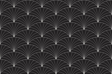 Elegant art nouveau seamless pattern. Abstract minimalist background. Geometric art deco texture.