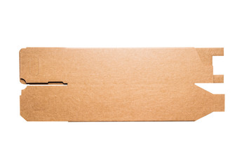 Brown cardboard carton box, case, folded