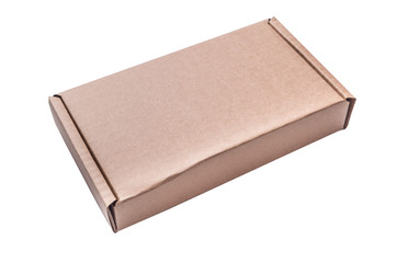 Brown cardboard carton box, case