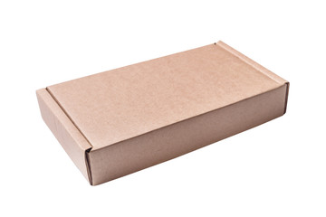 Brown cardboard carton box, case