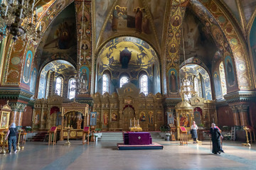 Obraz premium Interior of the Church of the Assumption of the Blessed Virgin Marie, St. Petersburg, Russia