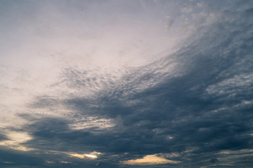 Dark Sky with cloud at Phuket, Thailand in the evening.