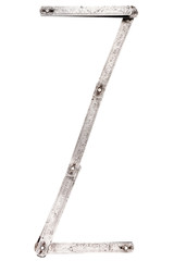 Old iron meter ruler letter Z