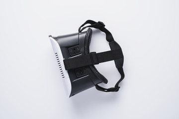 Minimalist modern devices, virtual reality glasses for smart phone on top of a white background
