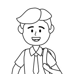 Boy kid of school design vector illustrator