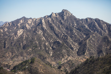 Obraz premium Beautiful summer aerial view of Great Wall of China Mutianyu section