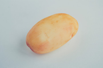  Fresh new potatoes on white background