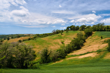 Rural landscape with hills of Tuscany, Italy.