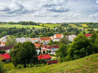 View over the roofs of the old small town of Sabile in Latvia