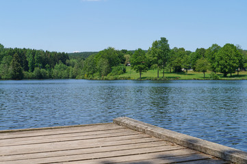 Naklejka premium bathing lake: Kell am See in rhienland Palatinate ( Rheinland-Pfalz), Germany