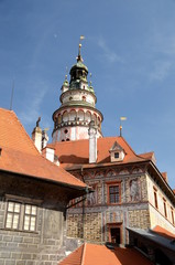 Fototapeta na wymiar Castle in Cesky Krumlov in the Czech Republic
