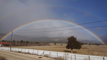 full rainbow and faded rainbow