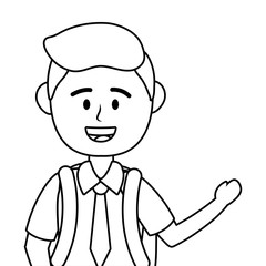 Boy kid of school design vector illustrator