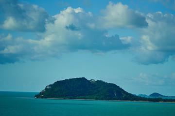 Ocean coast with waves and rocks in Thailand