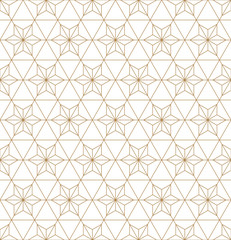 Seamless geometric pattern based on japanese ornament kumiko .