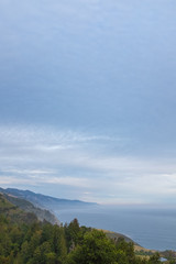 Fototapeta na wymiar Beautiful California central coast scenery at Big Sur national park.