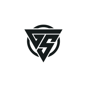 GS Logo, SG Logo, GA Triangle Logo, AG Triangle Logo; Super Hero Concept Triangle Circle Vector High Quality Design