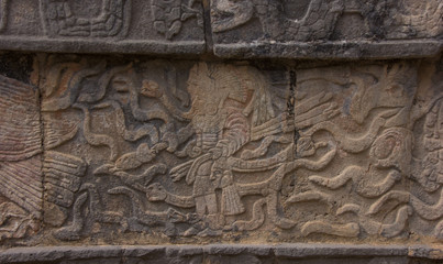 Engravings on the Temple Walls at Chichen Itza
