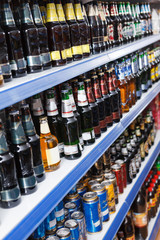 Image of great variety bottled alcohol drink