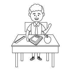 Boy kid of school design vector illustrator