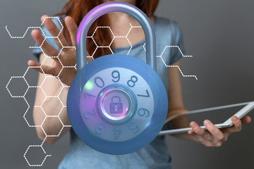 security data code digital in hand