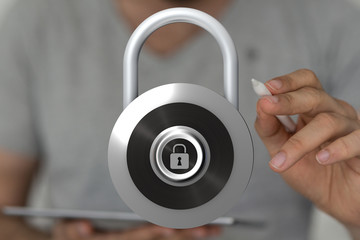 security data code digital in hand