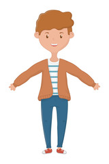 Teenager boy cartoon design vector illustration