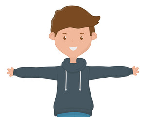 Teenager boy cartoon design vector illustration