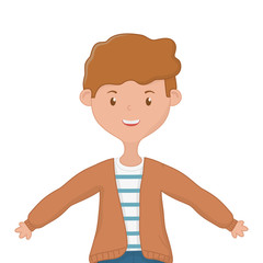 Teenager boy cartoon design vector illustration