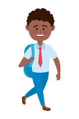 Boy kid of school design