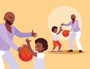 Father playing with son design