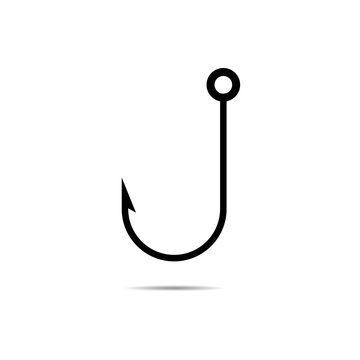 fishing hook icon vector