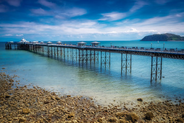 10/06/2019 Llandudno Pier in North Wales on a sunny blue sky day in early June