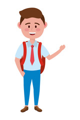 Boy kid of school design