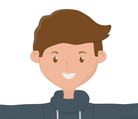 Teenager boy cartoon design vector illustration