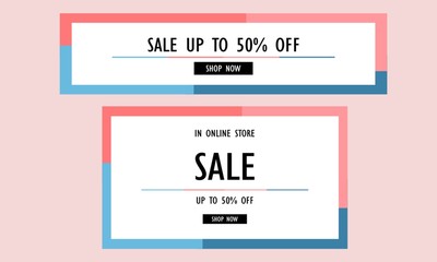 Pink & Blue Sale Banner