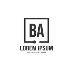BA Letter Logo Design. Creative Modern BA Letters Icon Illustration
