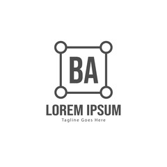 BA Letter Logo Design. Creative Modern BA Letters Icon Illustration