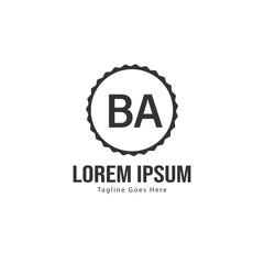 BA Letter Logo Design. Creative Modern BA Letters Icon Illustration