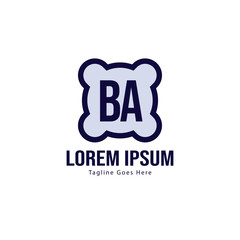 BA Letter Logo Design. Creative Modern BA Letters Icon Illustration
