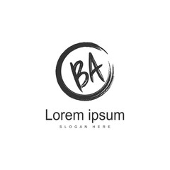 BA Letter Logo Design. Creative Modern BA Letters Icon Illustration