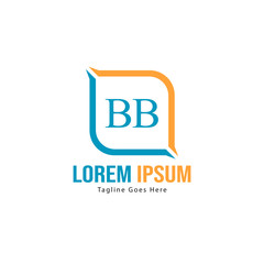 BB Letter Logo Design. Creative Modern BB Letters Icon Illustration