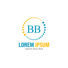 BB Letter Logo Design. Creative Modern BB Letters Icon Illustration