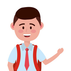 Boy kid of school design