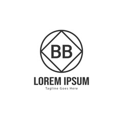 Fototapeta premium BB Letter Logo Design. Creative Modern BB Letters Icon Illustration