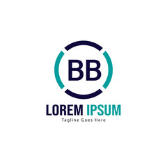 BB Letter Logo Design. Creative Modern BB Letters Icon Illustration