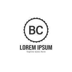 BC Letter Logo Design. Creative Modern BC Letters Icon Illustration