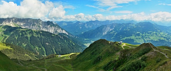 Austrian Alps-panoramic view from the Golmer Joch