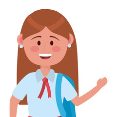 Obraz premium Girl kid of school design