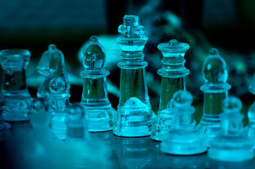 chess pieces on board